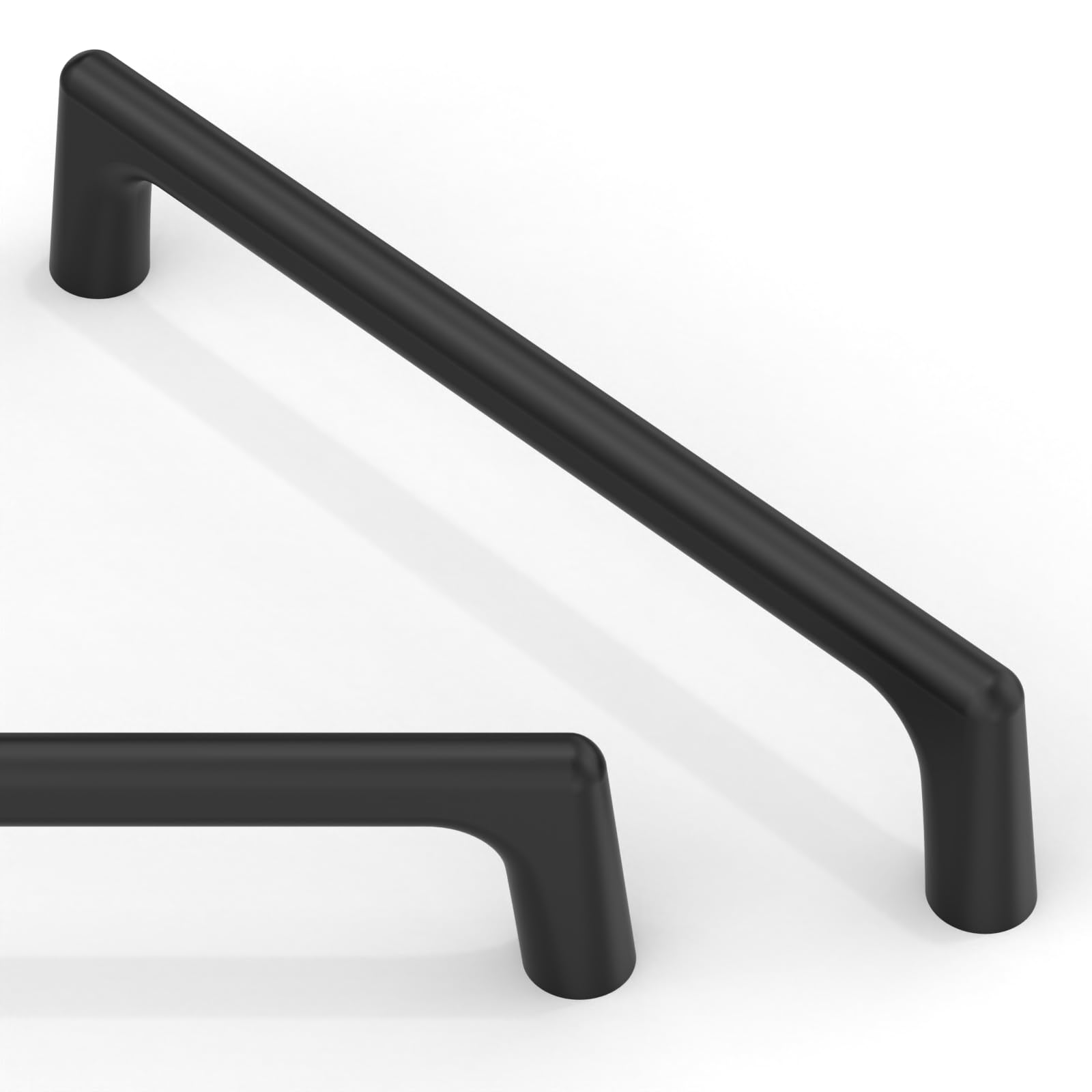 Asimerdeco 10 Pack Matte Black Cabinet Pulls 5 Inch(128mm) Kitchen Cabinet Handles Solid Zinc Alloy Cabinet Hardware Drawer Pulls