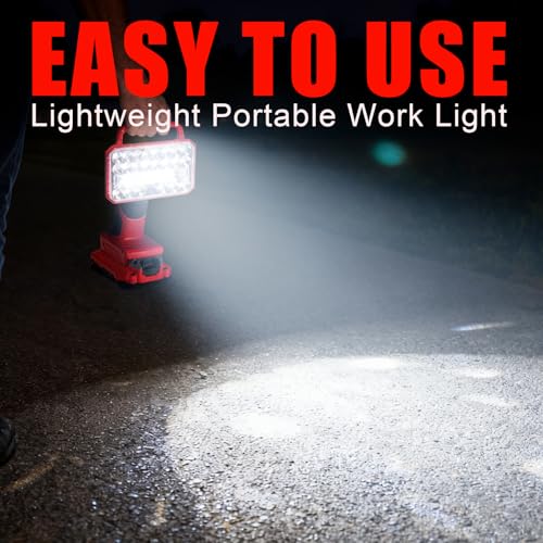 Image of Cordless LED Work Light for Craftsman 20V Battery, 2000LM Portable Handheld Flashlights Tool with USB Port and 3 Brightness Modes for Camping, Fishing, Job Site, Indoor & Outdoor Use