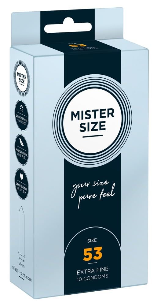 Mister Size 53Mm Natural Feel Condoms - 10 Pack
