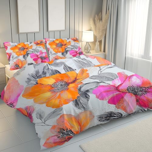 Housse de couette 240x260 cm zippée anti-plis en microfibre douce - 4
