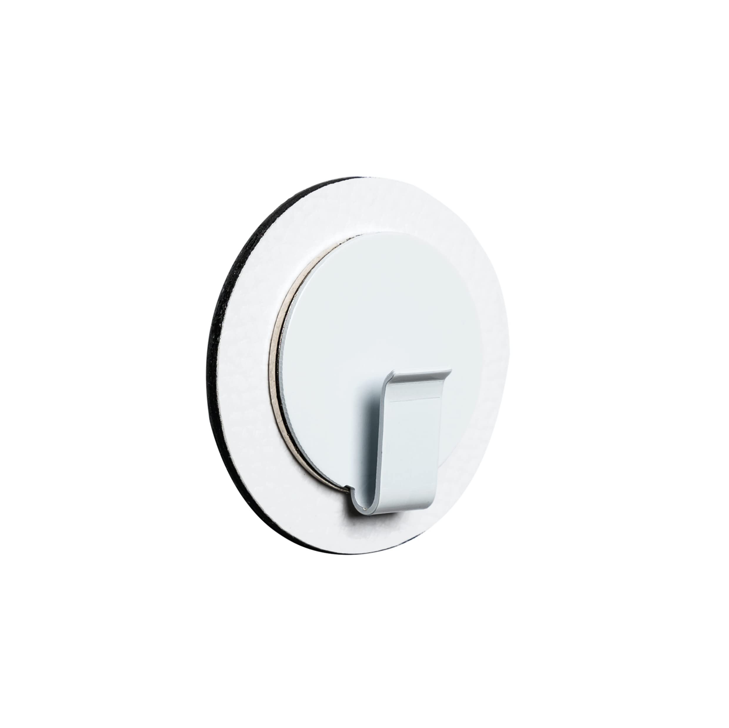 silwy® Clever Magnetic Hook with Metal Nano Gel Pad in 6.5 cm White, No Drilling or Screwing Again