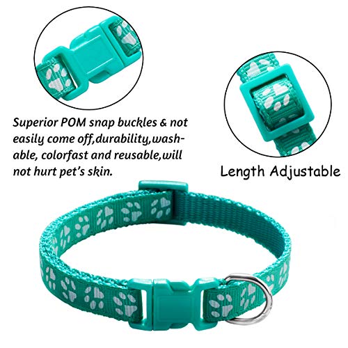 YOY 12 pcs/Set Soft Nylon Puppy Whelping ID Collars - Adjustable Reusable Washable Baby Dog ID Bands Pet Identification for Breeders, Neck 8" - 13"