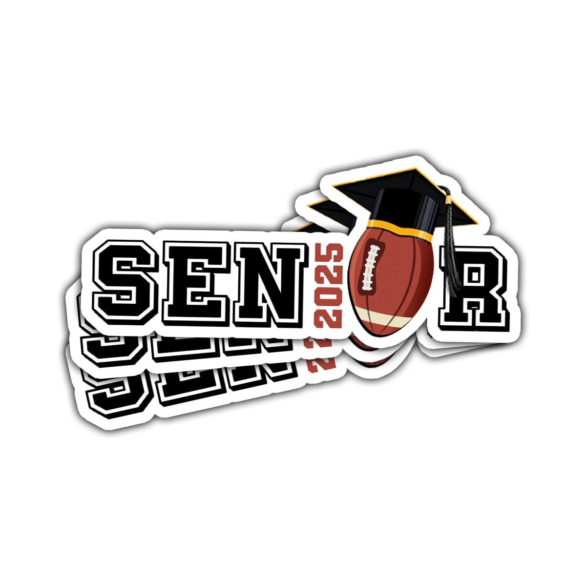 3 Pcs Senior 2025 Stickers - Senior Car Decorations Class of 2025 - 3 Inch Vinyl Stickers for Laptop, Water Bottle, Phone, Car Window, Helmet