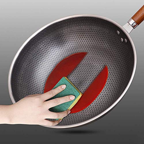 Wok de acero inoxidable con fondo plano 6X30 cm miniatura 2