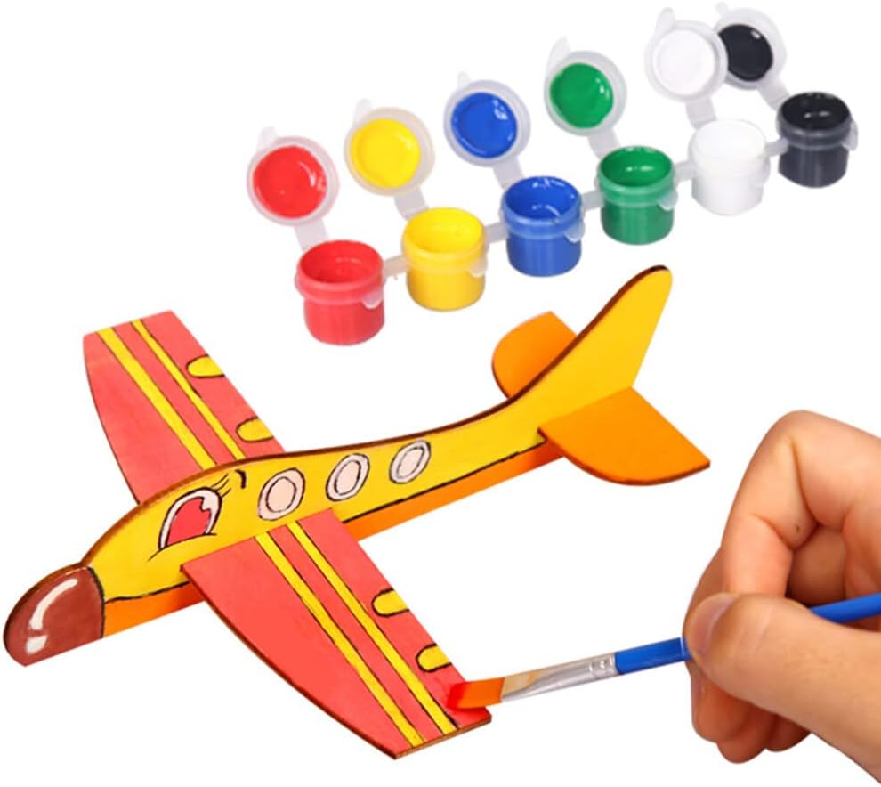 Toddmomy 20Pcs Wooden Model Airplane Wood Planes DIY Balsa Wood Airplane Kits Wooden Toy Plane Handicraft for Birthday Carnival Party Favors