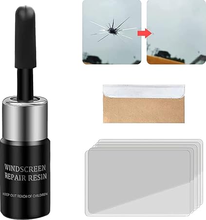 VLECOM Car Windscreen Repair Kit,Car Windshield Crack Scratch Resin Repair Tool,Car Windshield Crack Repair Kit,for Fix Auto Windshield Glass Cracks,Bulls (Pack 1)