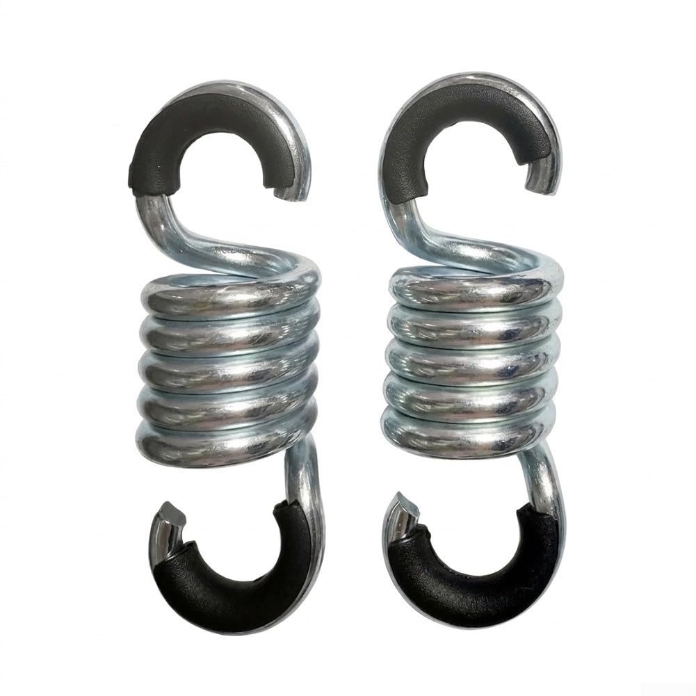 Durashmall For Spring 2-Pack Heavy Duty Hanging Chair Springs With Noise Reduction Pads 1500 Lb Capacity Swing Chair Accessories For Porch Patio Garden Outdoor Patio Use