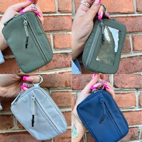 Commonlyto Wallet,Zippered Card Case With Id Window/Hand Strap, Women's Wristlet Handbags,Daily Use&Travel (Pink)4