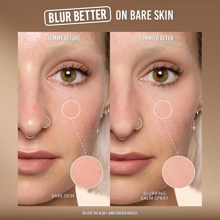 Yummy Skin Liquid Blurring Balm Mattifying Setting Spray, Matte Finish, with Niacinamide, 3.3 oz, Vegan