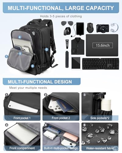 Image of winspansy Vacuum Backpack Travel with Air Pump Women Men Compression Bags