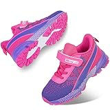 ALCHARM Laufschuhe Kinder Sportschuhe Jungen Mädchen Turnschuhe Sportschuhe Hallenschuhe Leicht Atmungsaktiv Laufschuhe Sneaker für Jungen Mädchen, 34 EU, Pink