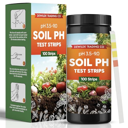 Soil pH Paper Test Kit – 100 Tester Strips (3.5-9...