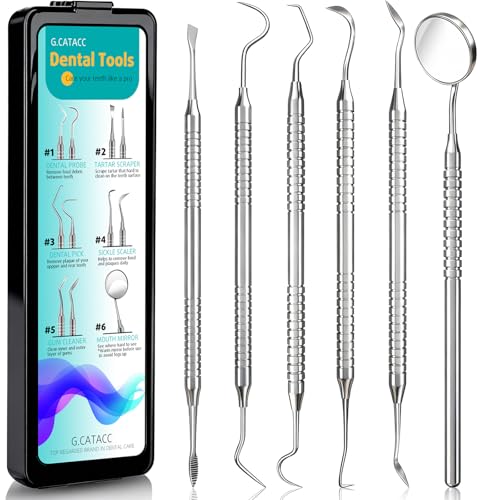 CATACC PRO Dental Tools, Dental Pick for Teeth Cleaning, Stainless Steel Hygiene Kit with Tooth...