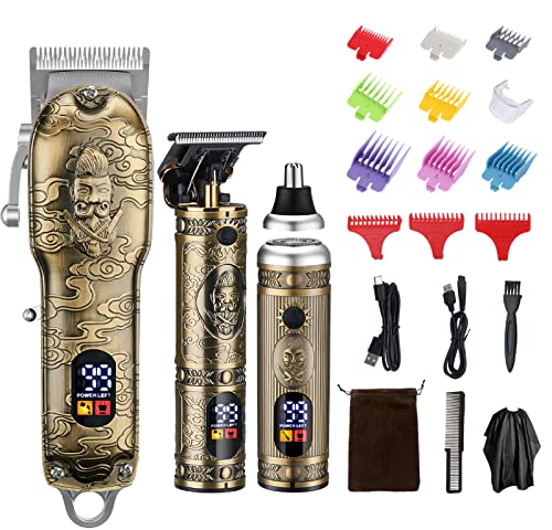 Hair Clippers for Men Professional Cordless Barber Trimmer Set