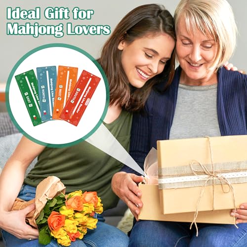 Luxiv 4 Pack Mahjong Line Finder, guía portátil para cartas miniatura 6
