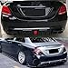 CHIESMA Rear Diffuser Fit For 2015-2021 Benz W205 C-Class C63 C63S AMG (B Style), Gloss Black ABS Painted Rear Bumper Diffuser Set