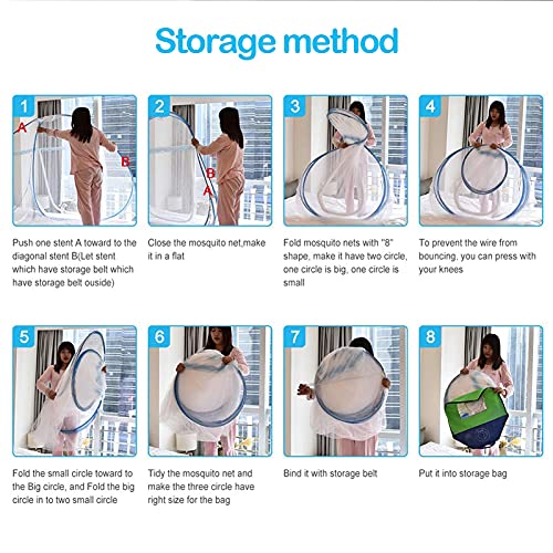 Canopée de lit pliable grand format avec double porte à fermeture éclair - 4