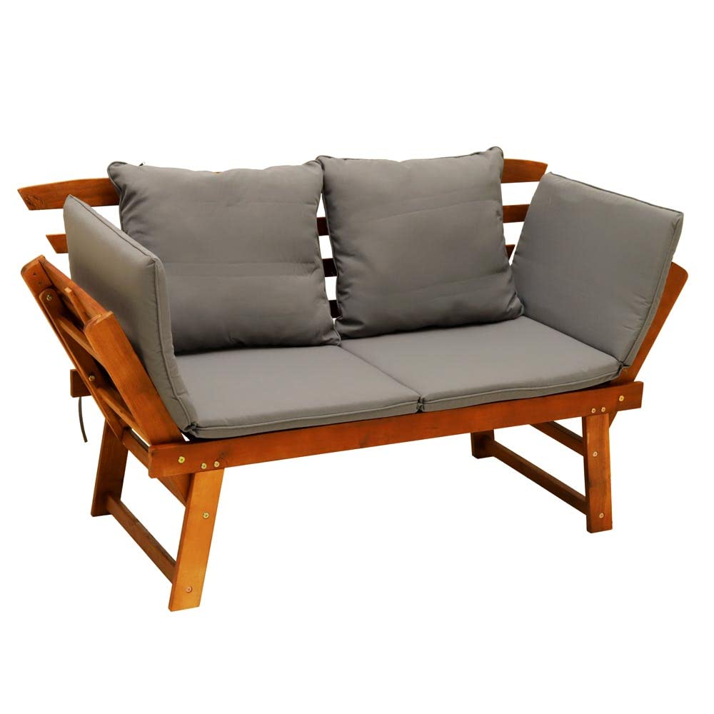 Buy YATAI Solid Acacia Wood Sofa Outdoor WeatherResistant Adjustable Patio For Poolside