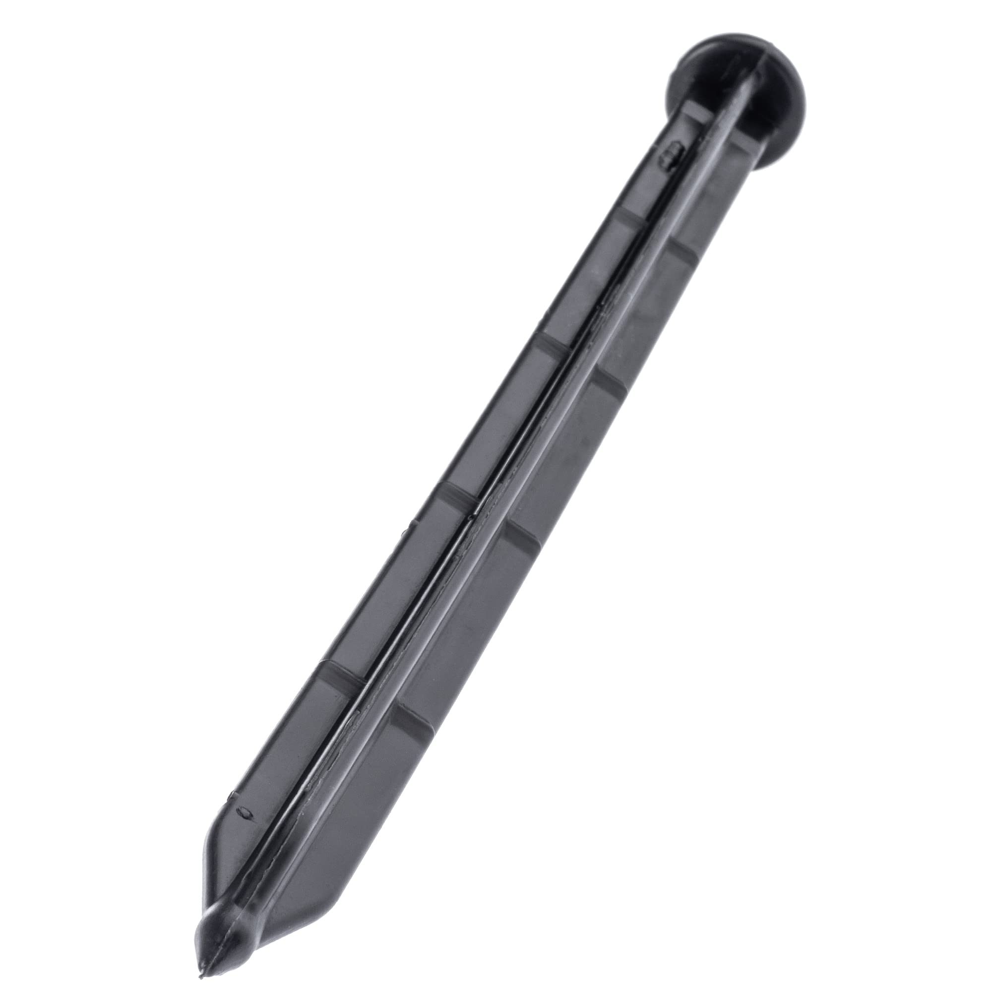 KADAX Anclajes de plástico para montaje de tierra, 25 cm, anclajes de plástico para el suelo, anclajes con puntos, anclajes de plástico para bordes y rejillas de césped (negro, redondo, 200 unidades)
