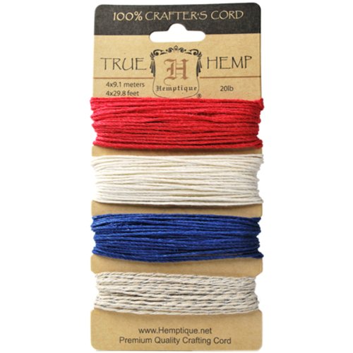 Hemp Cord 20lb 120'-Americana Silver