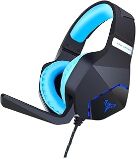 SECFOU 1Pc Fone De Ouvido Fone De Ouvido Com Fio Fone De Ouvido Para Computador Videogame Fone De Ouvido Jogo Fone De Ouvido PC Jogo Fones De Ouvido LED Eletrônico Fone De Ouvido Preto