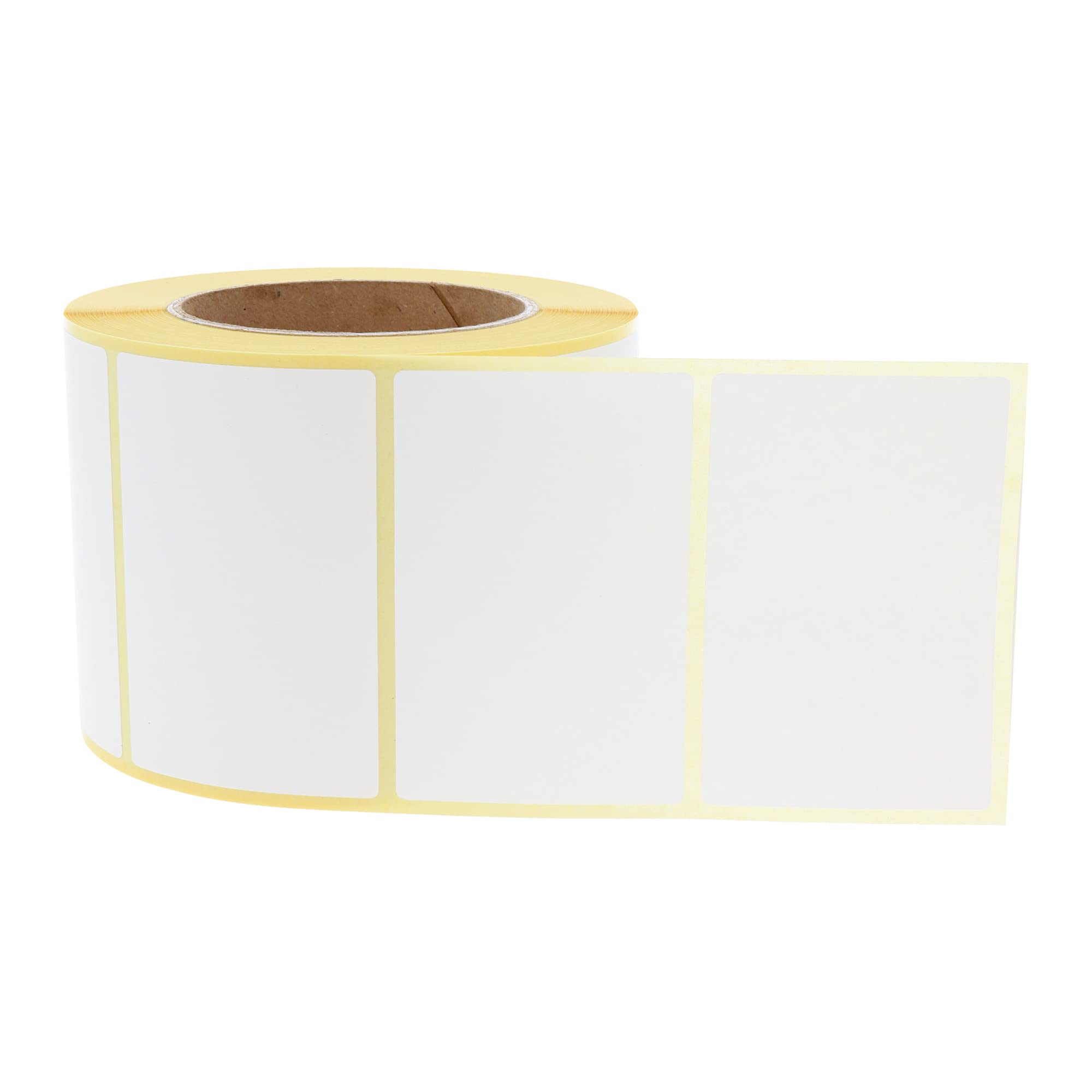 Labelident Thermotransfer-Etiketten weiß 80 x 60 mm - 9.448 Etiketten, 4 Rollen à 2.362 Universal-Etiketten aus Papier stark selbstklebend, 76 mm Kern für Thermotransferdrucker