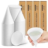 Roshtia 800 Pcs Paper Cone Cups Thicken Disposable Cone Cups for Shaved Ice, Slushies Water Cooler Dispenser (4 oz,Classic)