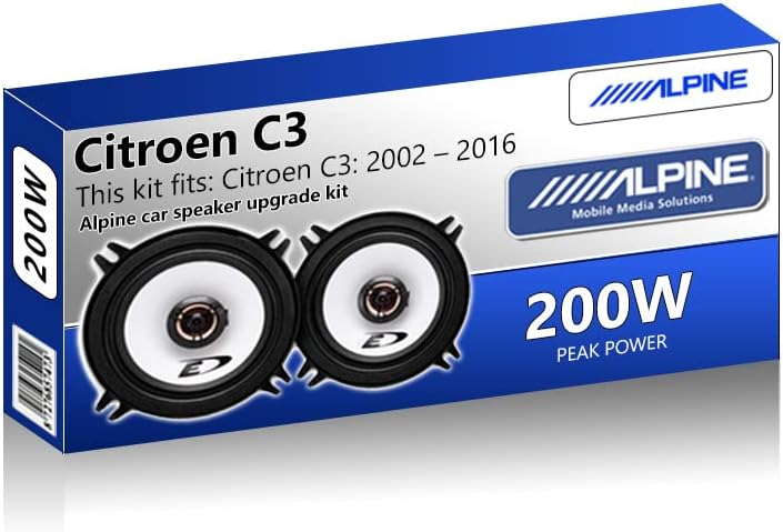 C3 Speaker upgrade Rear Door Alpine car speakers 5.25