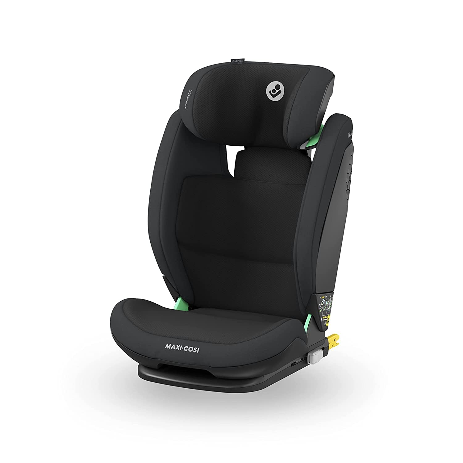 Maxi-Cosi RodiFix S i-Size, Kindersitz, 3 Liegepositionen, verstellbare Höhe/Breite, G-CELL Side Impact Protection, AirProtect-Sicherheitskissen, 100–150 cm, 3,5–12 Jahre, Basic Grey
