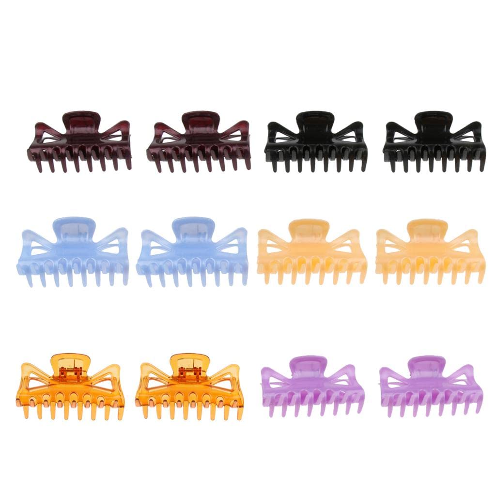 ATORSE® 12Pcs Assorted Color Womens Large Hair Claw Clamps Clips Grips Styling Tool-image-37