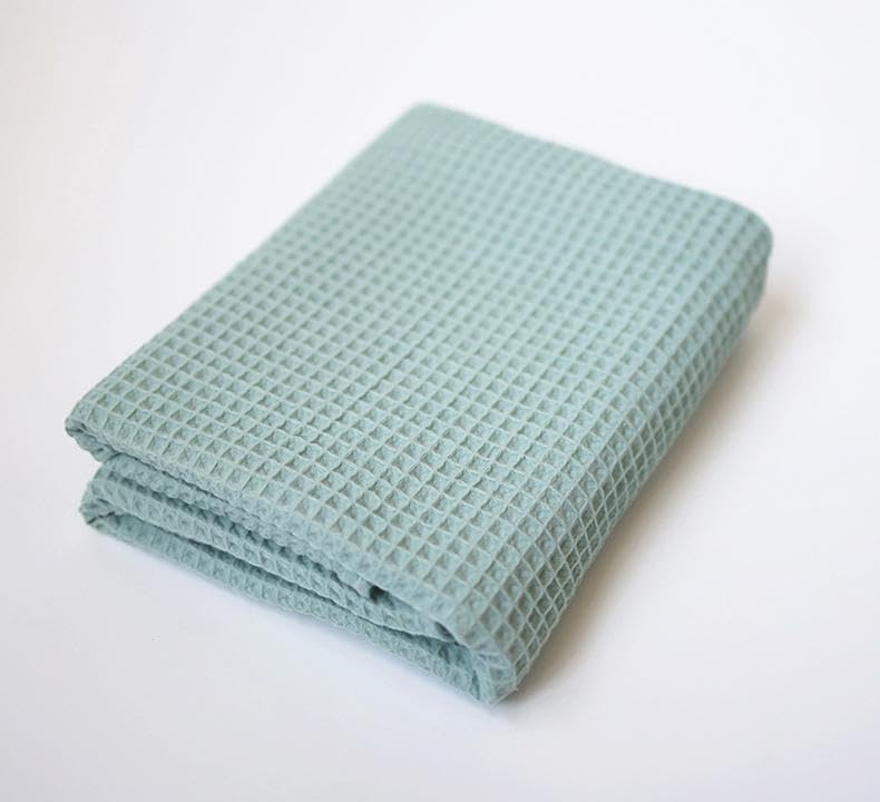 Image of Soft & Cozy Baby Waffle Blanket 43x40in Nursery Blankets for Boys Girls Swaddle Neutral Lightweight Baby and Toddler Throw Blanket Receiving Blanket (Green)