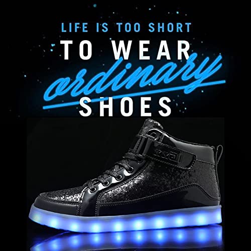 Image of IGxx LED Light Up Shoes for Men USB Recharging High Top LED Sneakers Women Kids