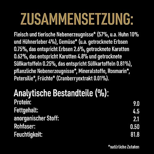 Cesar Adult Hundenassfutter Natural Goodness, 6 Dosen, 6x400g – Ausgewogenes Premium Hundefutter nass, reich an Huhn, mit natürlichen Zutaten hergestellt