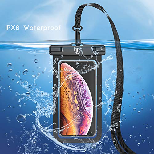 Tekcoo 11050005P2 Waterproof Phone Case 2-Pack Ipx8 Black Pouch Dry Bag For Samsung Galaxy S24 Ultra Plus Note 20 S23 S22 S21 Fe A14 A03S A15 A23 Iphone 15 14 13 12 Pro Max Xr Se Moto G Stylus Power Edge 5G Uw thumb #2
