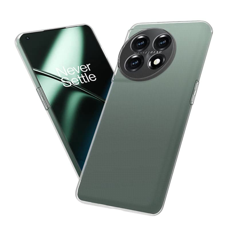 Image of REALCASE Silicone Camera Protection Back Cover Case for Oneplus 11R 5G | Ultra Clear Soft | Inbuilt Dust Plugs & Anti-Slip Grip | Slim & Protective Back Case Cover for Oneplus 11R