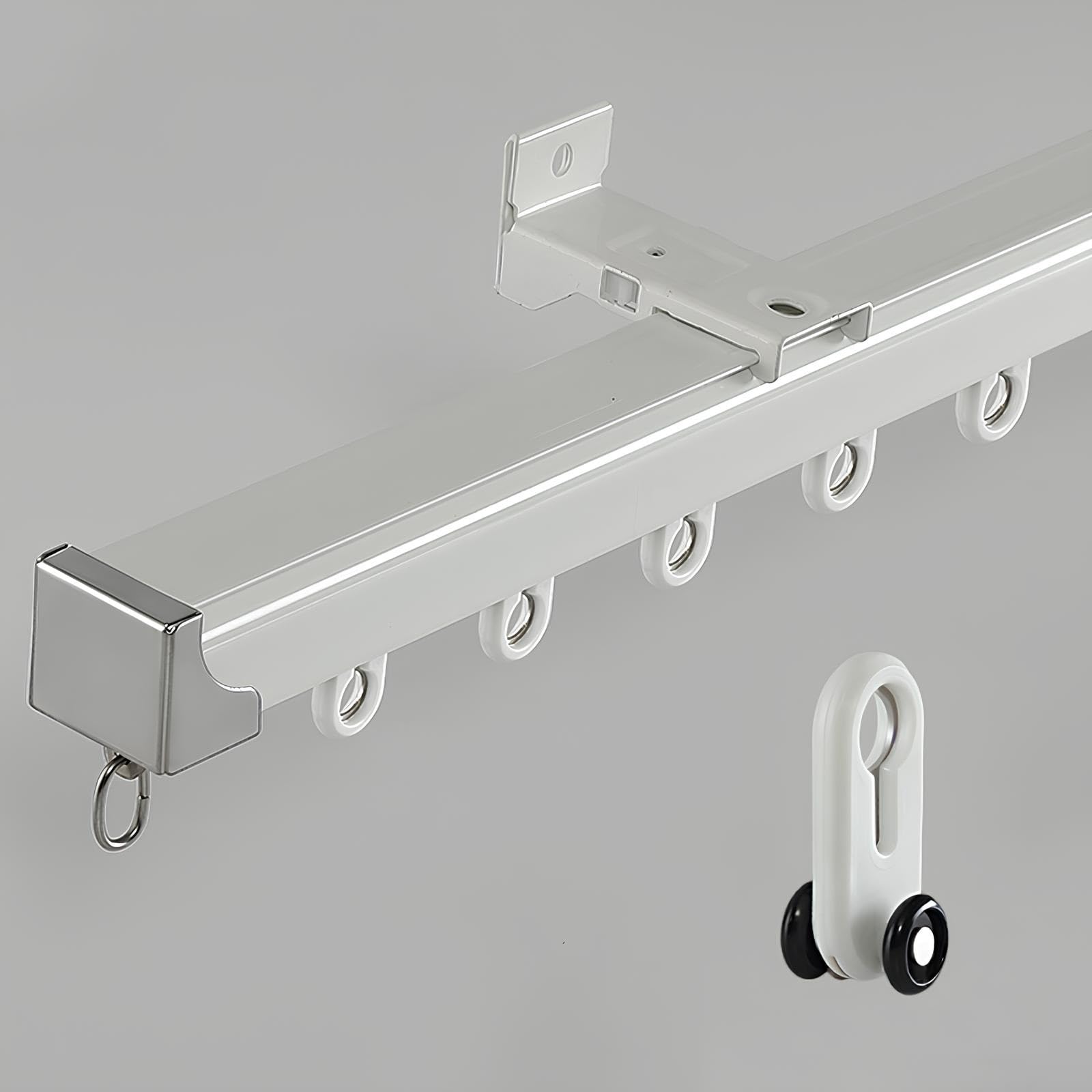 Riel deslizante de aluminio con rodillos lisos para separar ambientes de forma suave