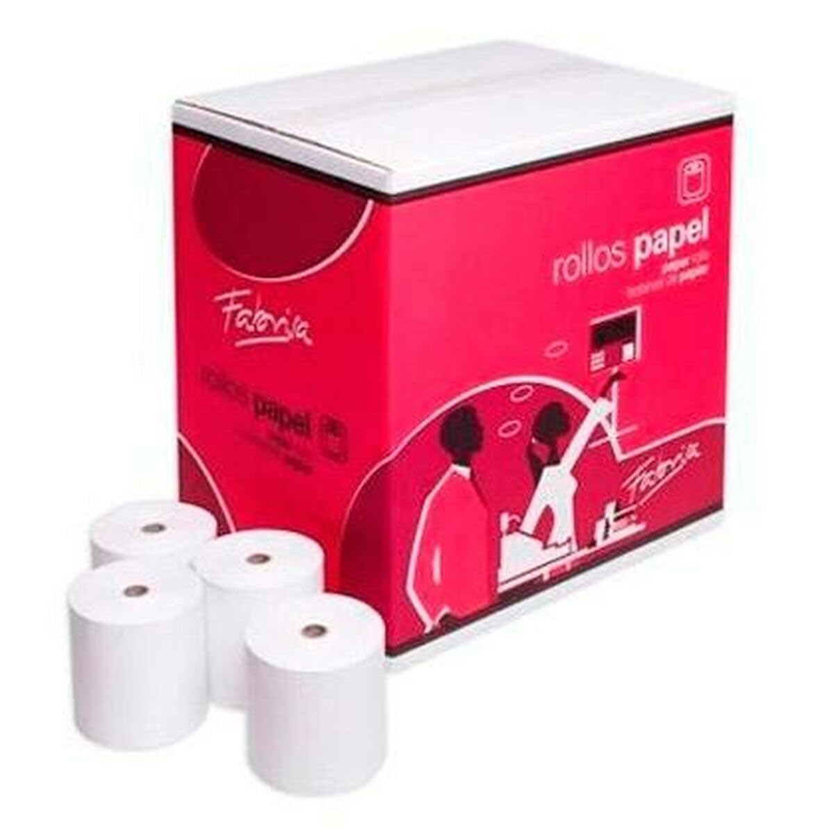 OFITURIA Pack 8 Rollos Papel Termico S/​BPA Medidas 80x80x12mm, FAB-​17931
