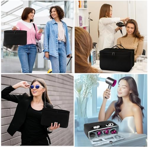 Image of MAYCREATE Airwrap Travel Case for Dyson Airwrap & Shark FlexStyle, Travel Portable Storage Bag with Hanging Hook and Multi-Pockets for Hair Curler and Accessories