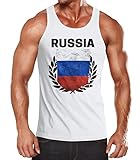 Tanktop mit Vintage Flagge und Russia-Schriftzug