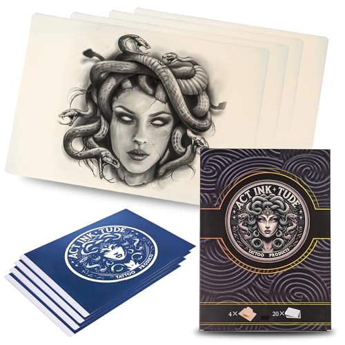 GANGA TATTOO Piel Sintetica Tatuaje 3mm con Papel Transfer Tattoo (MANUAL) - 4 Pcs Piel Sintética para Tatuar 200x300x3mm y 20 Papel Calco Tatuaje, Pieles Sinteticas Tatuaje con Papel de Calco GANGA TATTOO Piel Sintetica Tatuaje 3mm con Papel Transfer Tattoo (MANUAL) - 4 Pcs Piel Sintética para Tatuar 200x300x3mm y 20 Papel Calco Tatuaje, Pieles Sinteticas Tatuaje con Papel de Calco