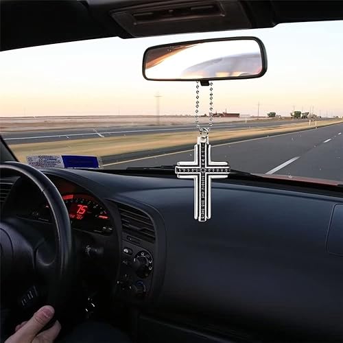 Miniatura 8 de Adorno colgante de espejo retrovisor de camión rojo, adornos de coche de cruz de águila, colgante de espejo automático, accesorios colgantes de
