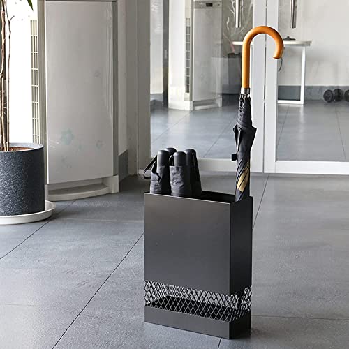 Suporte de guarda-chuva de metal, porta-guarda-chuva autônomo de entrada para bengalas, design oco,