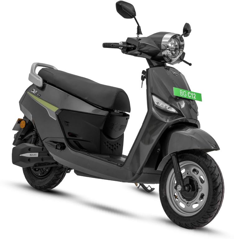 Image of BG C12i Ex Electric Scooter with Charger, Brooklyn Black (Advance Booking for Ex-Showroom)