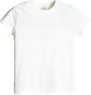 LC واكيكي تي شيرت سادة برقبة دائرية ضيقة للبنات