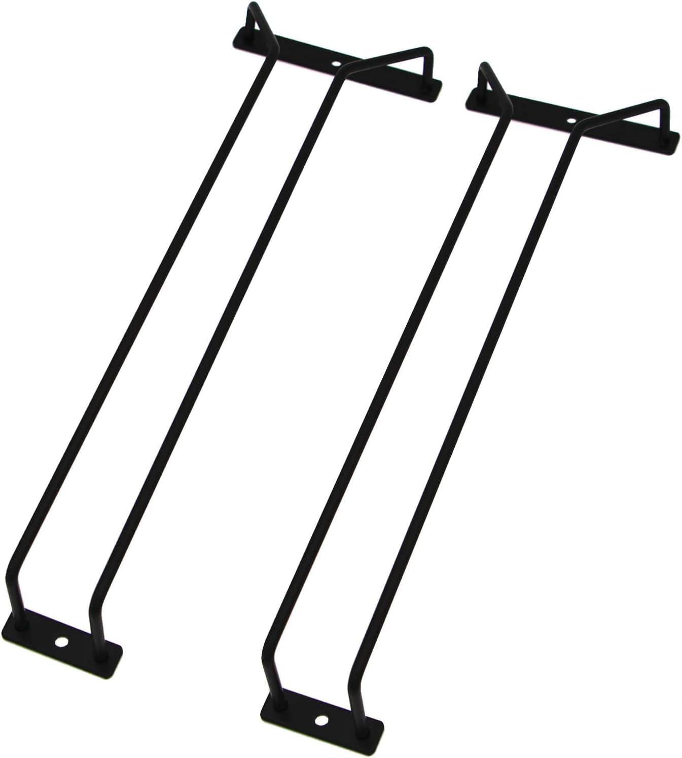 Acrylic Design Art 14-Inch Black Wine Glass Rack, Under Cabinet Wine Glass Holder Metal Stemware Rack - Hanging Stemware Holder for Cabinet Kitchen Bar, Set of 2-image-27