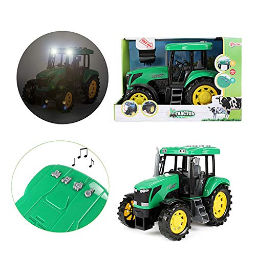 Toi-Toys zabawka dla dzieci, traktor ze światłem i dźwiękiem ok. 27 cm (zielony)