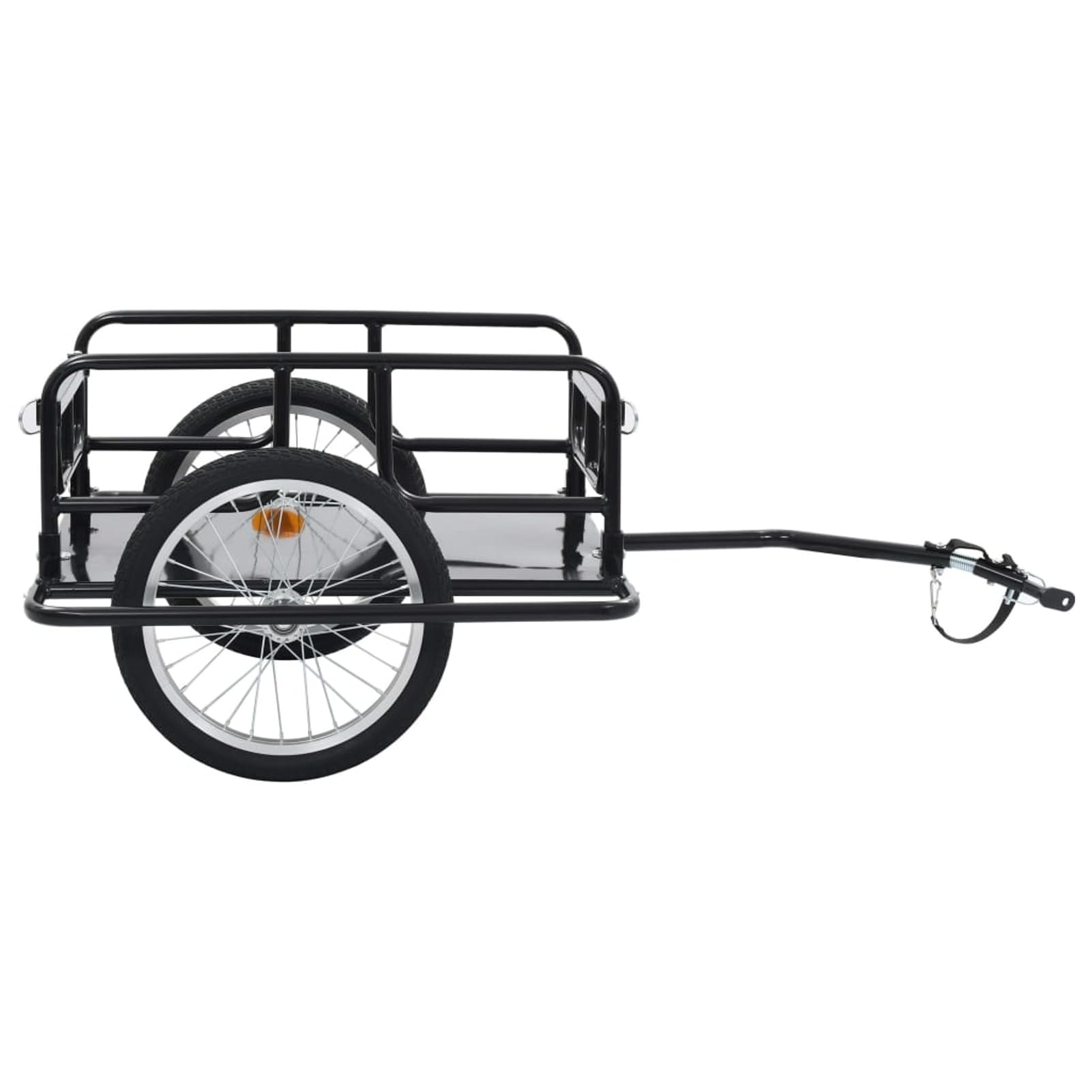 Remolque para Bicicletas Acero Negro 130x73x48,5 cm Remolque Bicicleta NiñOs Adaptador De Remolque De Bicicleta