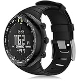 【Longitud ajustable】: Suunto Core pulseras Tamaño para muñeca de 5.51 "-9.05" (130 mm-230 mm). La hebilla "pin-and-tuck" le permite ajustar el tamaño fácilmente según su necesidad.