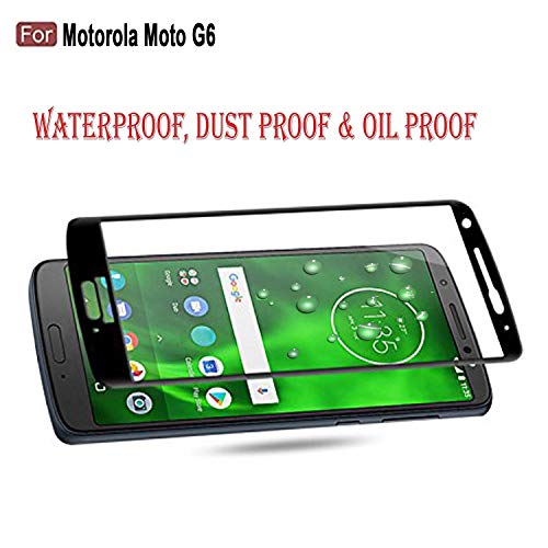 Image of Screen Protector for Motorola Moto G6 (Black) Tempered Glass Edge-to-Edge 6D Screen Protector With Installation Kit