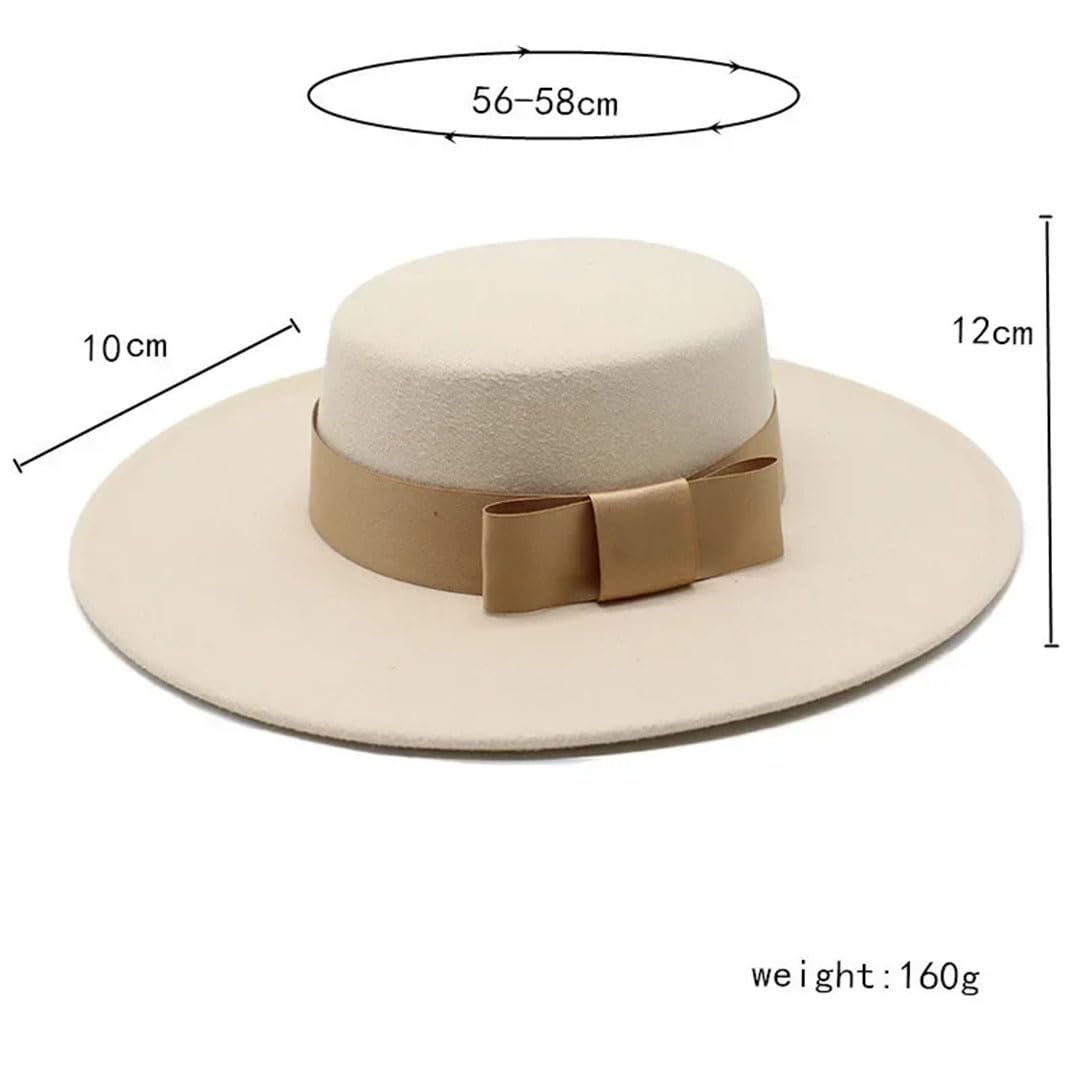 Cappello Fedora invernale da donna e da uomo, con visiera piatta, elegante, in feltro, per banchetto, abito da sposa